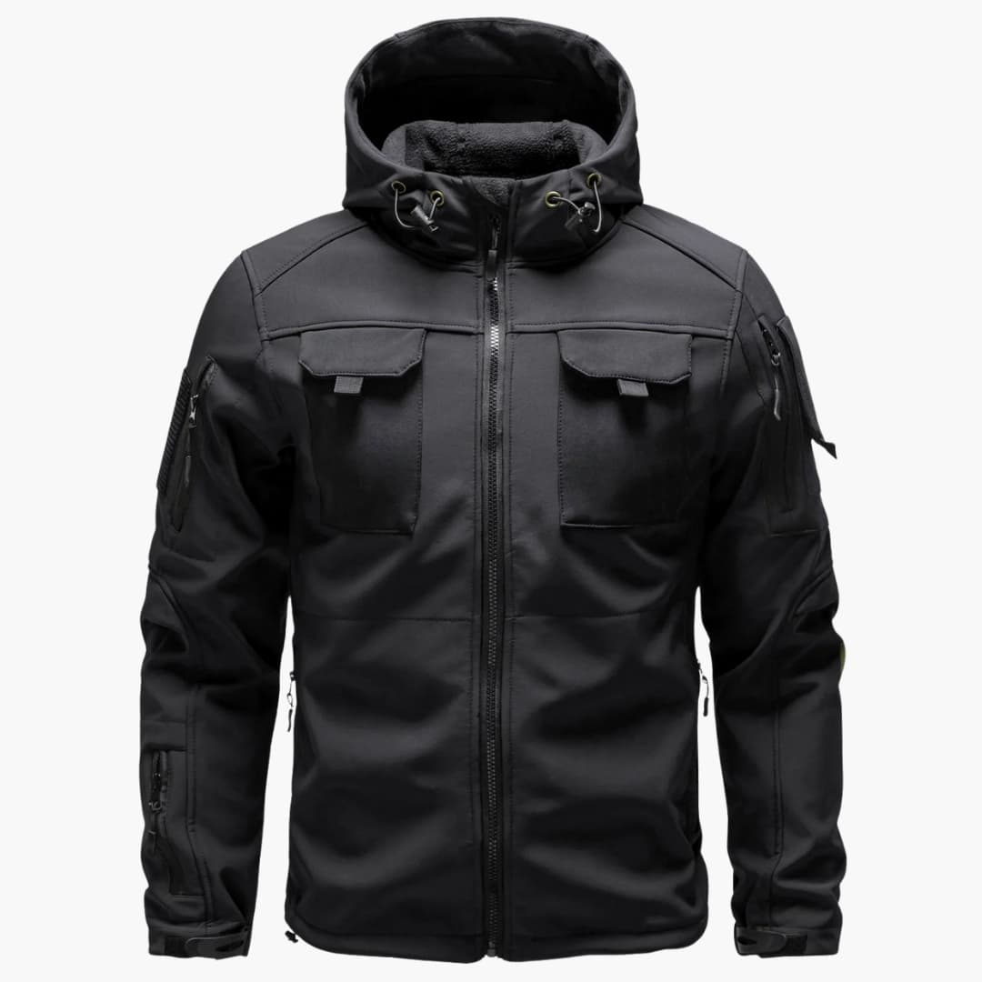 Softshell vest til mænd med hætte og flere lommer