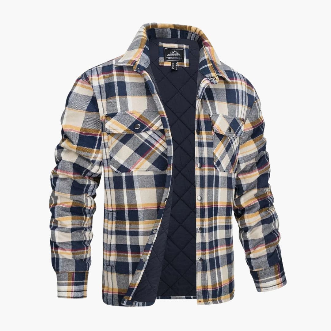 Herren Flanell-Überhemd mit Knöpfen