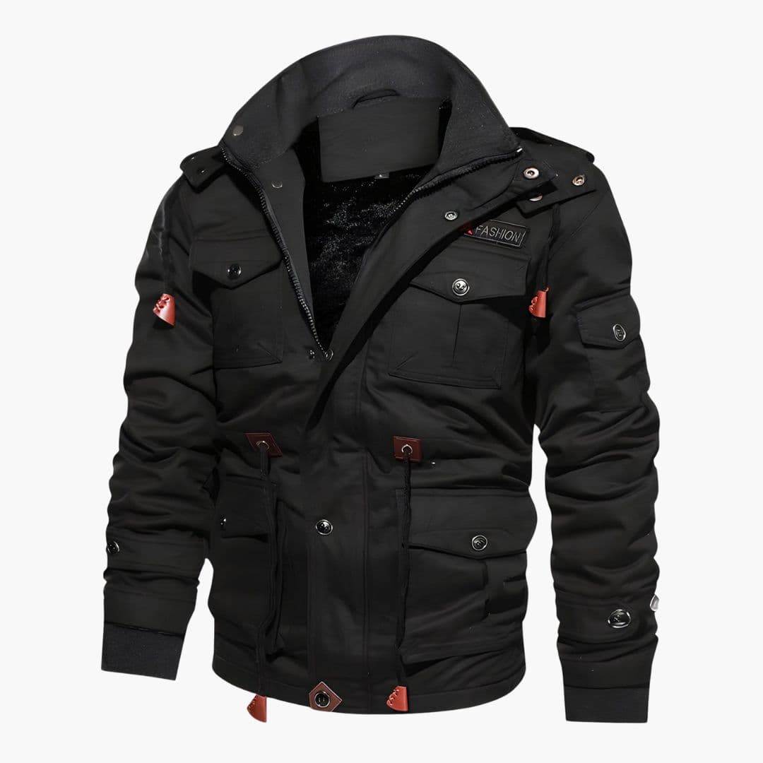 Giacca tattica uomo con cappuccio e multiple tasche