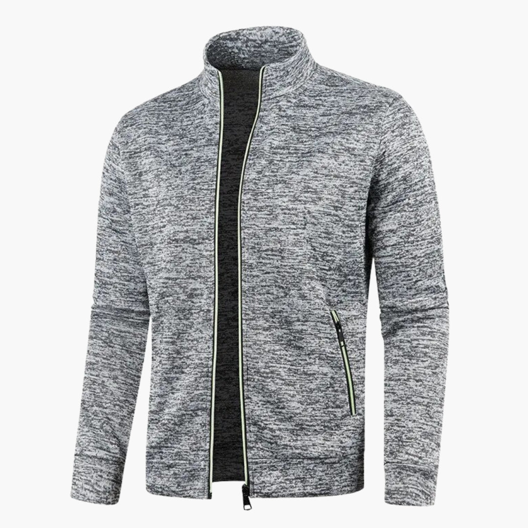 Veste zippée homme à col montant et manches longues
