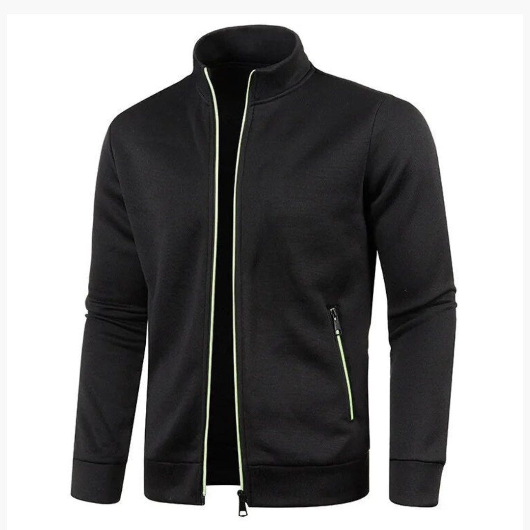 Veste zippée homme à col montant et manches longues