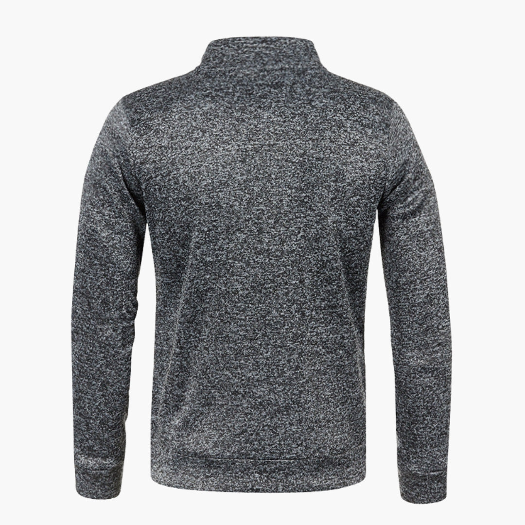 Veste zippée homme à col montant et manches longues