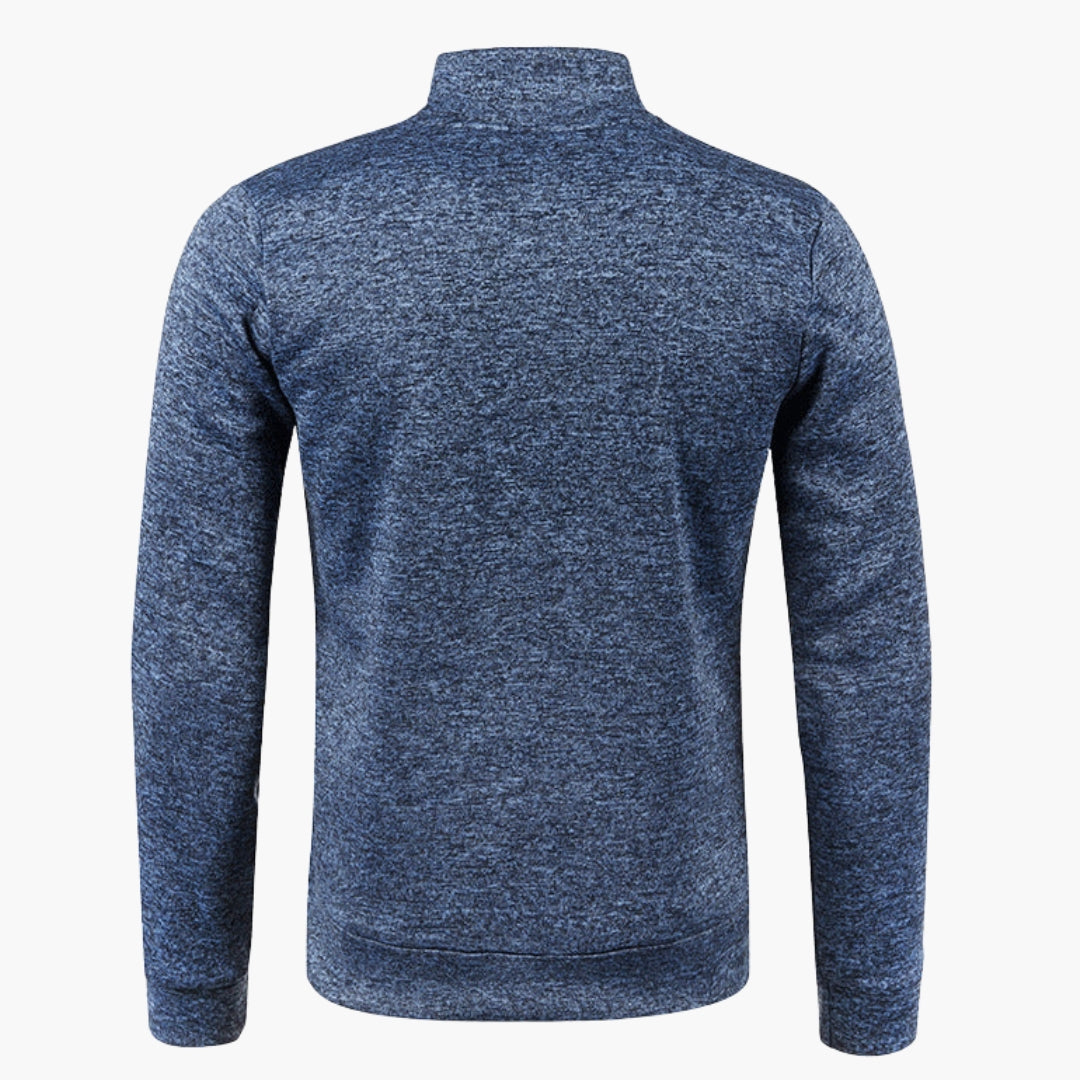 Veste zippée homme à col montant et manches longues